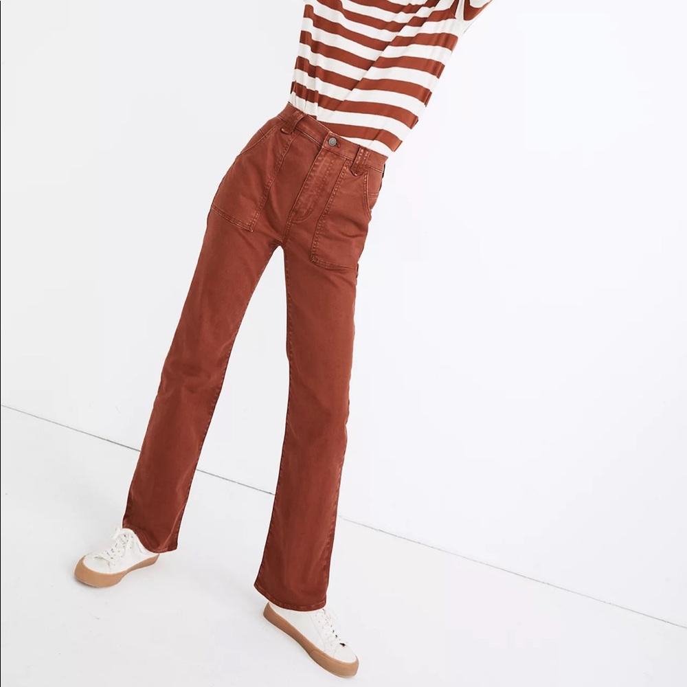 NWT High-Rise Bootcut Jeans: Garment-Dyed Carpenter Edition